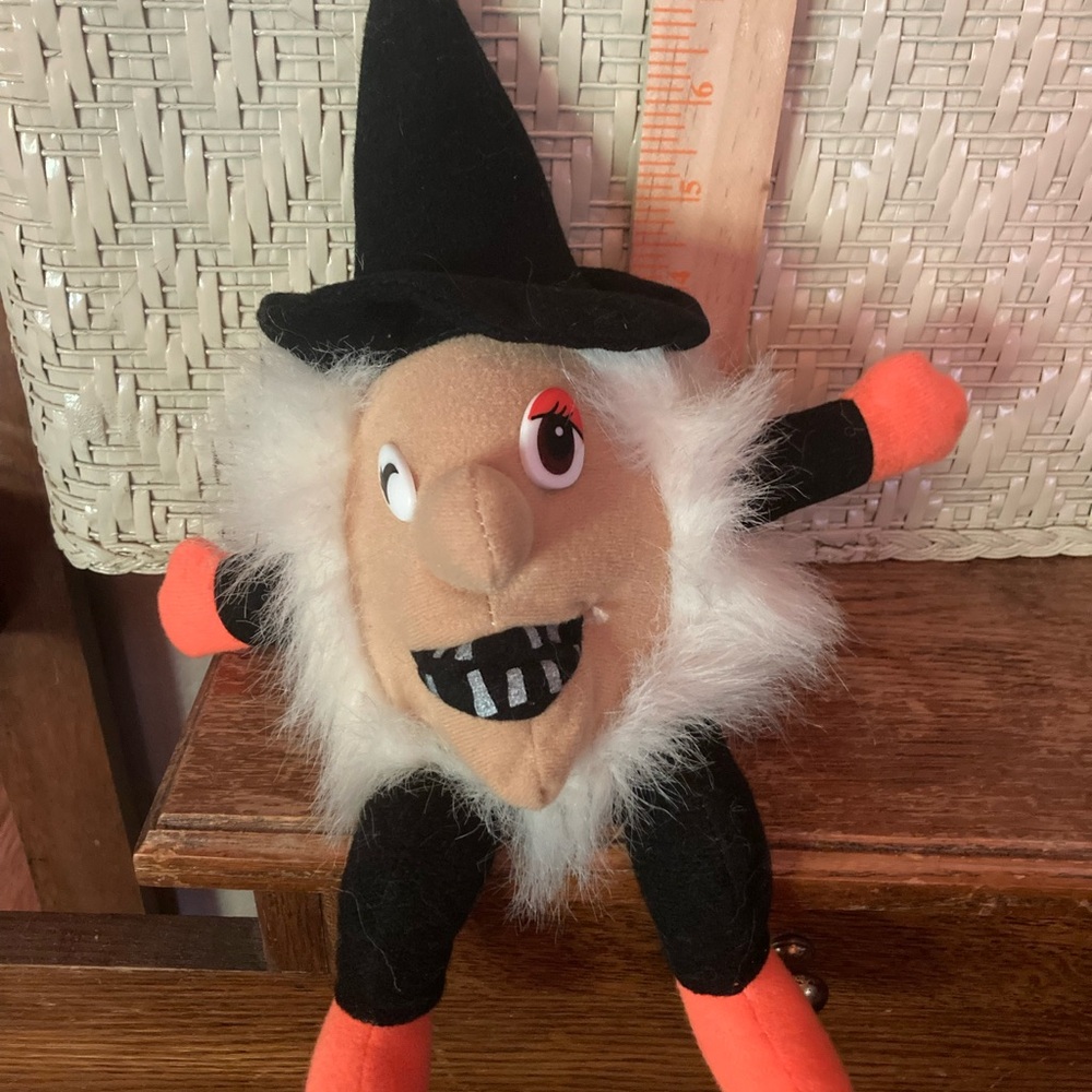 Vintage Alegria Halloween Sitting Witch White and Tan Accents